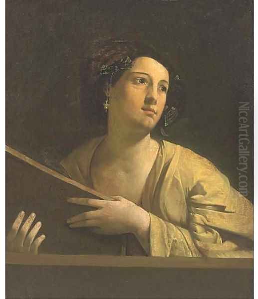 A Sybil Oil Painting by Orazio Gentileschi