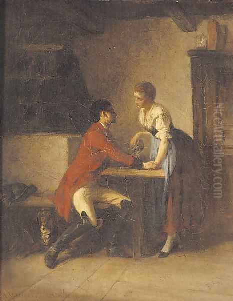 The proposal Oil Painting by Albrecht Grueber