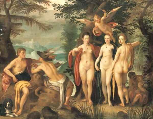 The Judgement of Paris Oil Painting by Christoph Gertner