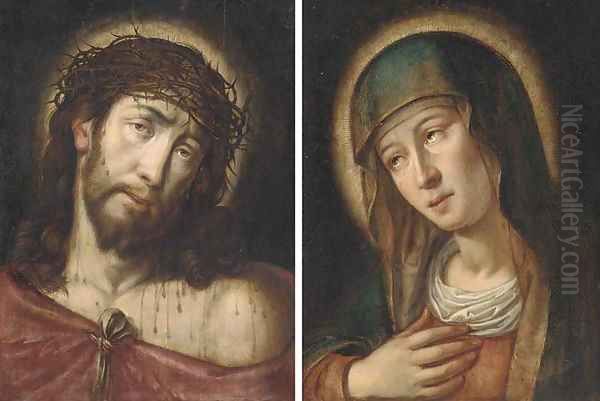 Christ as the Man of Sorrows and The Virgin as Mater Dolorosa Oil Painting by Gortzius Geldorp