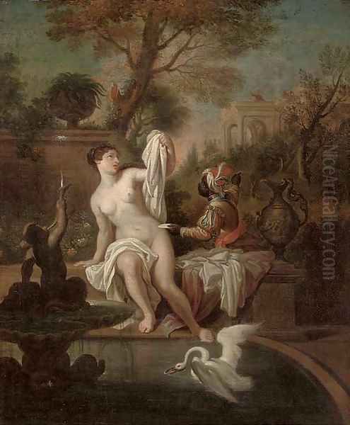 The Bath of Bathsheba Oil Painting by Sebastian-Jacques Leclerc, Called Lerclerc Gobelins