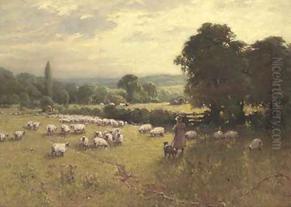 In green pastures Oil Painting by Ferdinand E. Grone