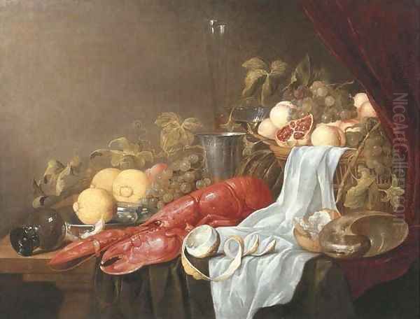 A pronk still life of a roemer Oil Painting by Jasper Geeraerts