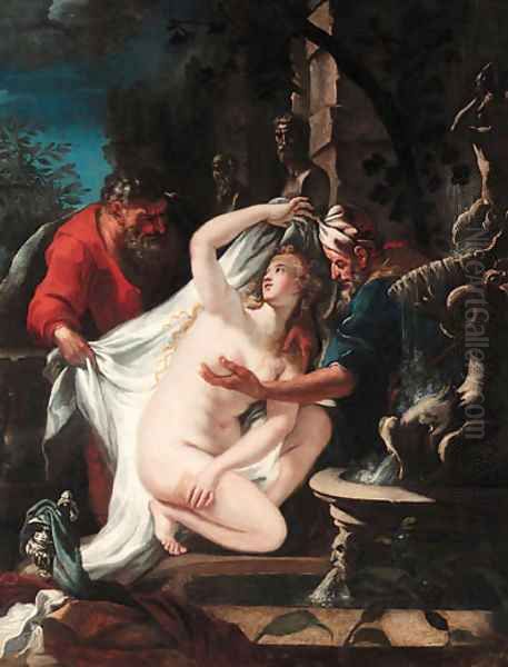 Susannah and the Elders Oil Painting by Domenico Guarino