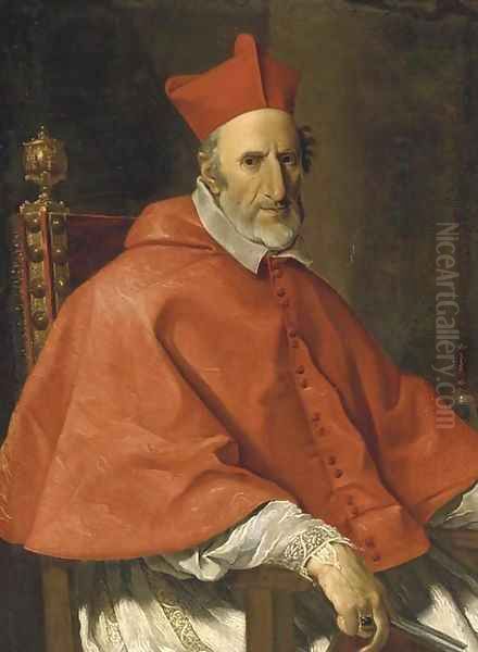 Portrait of a Cardinal 3 Oil Painting by Giovanni Battista (Baciccio) Gaulli