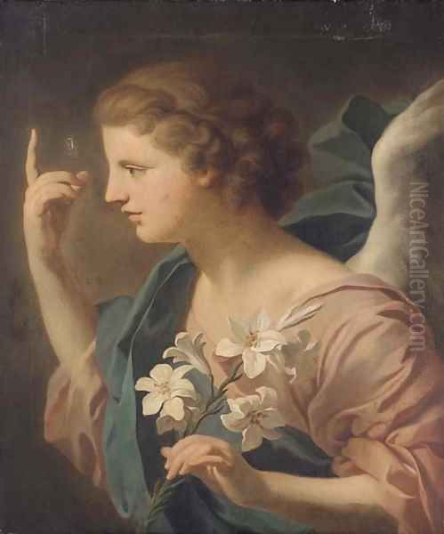 The Angel of the Annunciation Oil Painting by Giovanni Battista (Baciccio) Gaulli