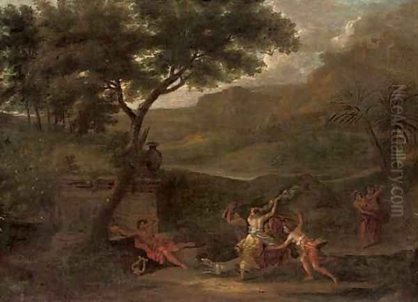 Apollo as a shepherd Oil Painting by Johannes (Polidoro) Glauber