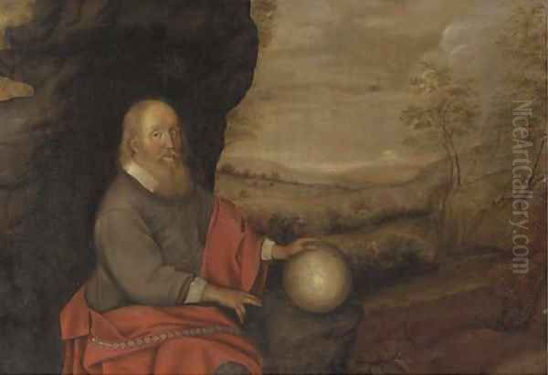 An Astrologer in a landscape Oil Painting by Pieter de Grebber