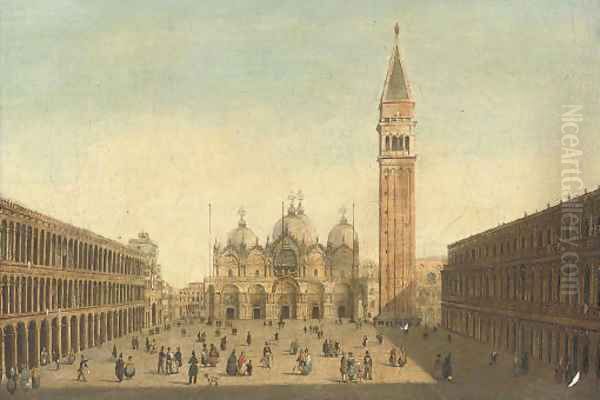 The Piazza San Marco, Venice Oil Painting by Carlo Grubacs