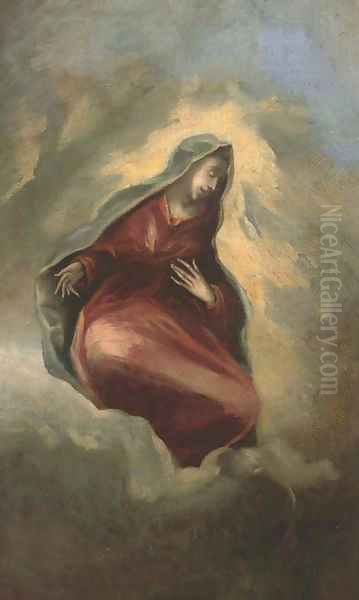 The Assumption of the Virgin Oil Painting by El Greco (Domenikos Theotokopoulos)