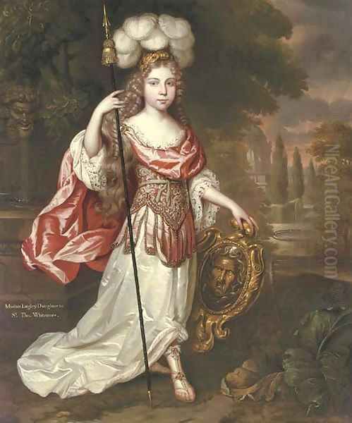 Portrait of Dorothy Langley (1668-88) Oil Painting by Henri Gascars