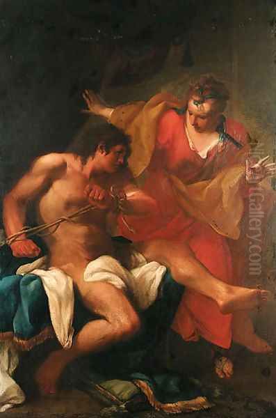 Samson and Delilah Oil Painting by Ubaldo Gandolfi