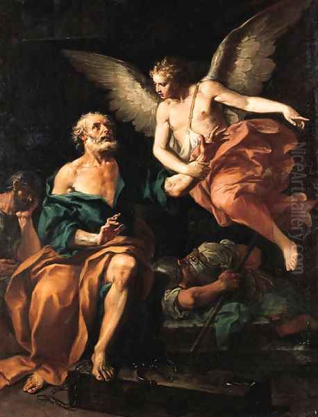 The Liberation of Saint Peter Oil Painting by Ercole Graziani