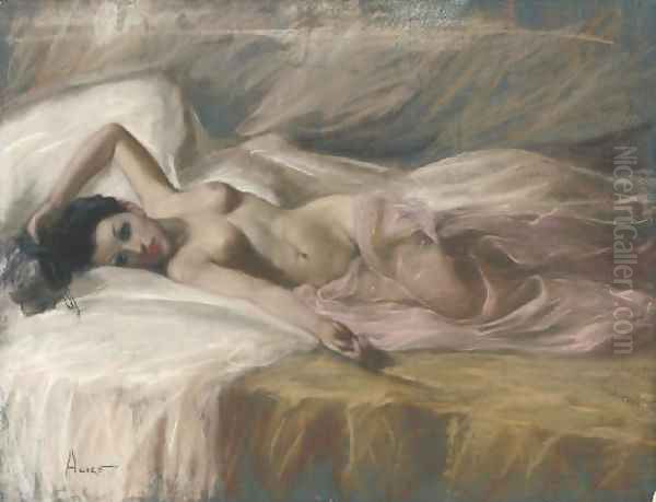 In the boudoir Oil Painting by Alico Giovanni