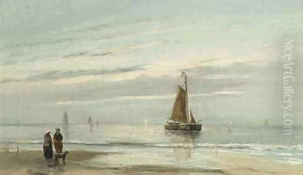 Aan de Noordzee Oil Painting by Jacob Willem Gruijter