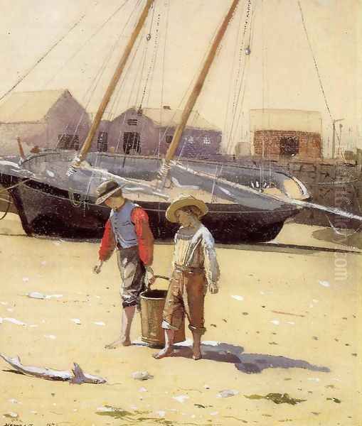 A Basket of Clams Oil Painting by Winslow Homer