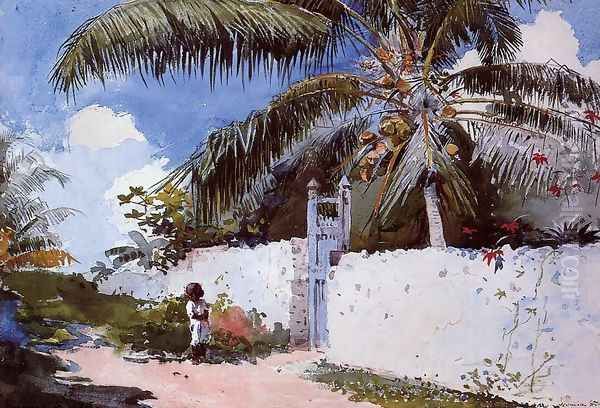 A Garden in Nassau Oil Painting by Winslow Homer