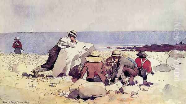 A Clam Bake Oil Painting by Winslow Homer