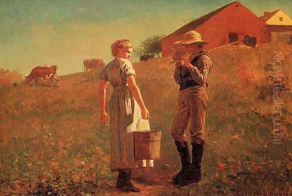 A Temperance Meeting (or Noon Time) Oil Painting by Winslow Homer