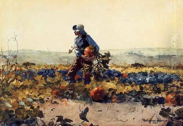 For the Farmer's Boy (old English Song) Oil Painting by Winslow Homer