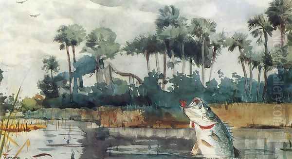 Black Bass, Florida Oil Painting by Winslow Homer