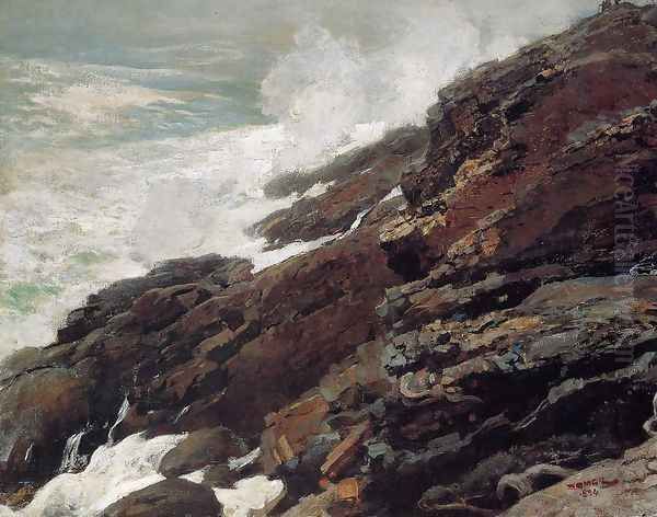 High Cliff, Coast of Maine Oil Painting by Winslow Homer