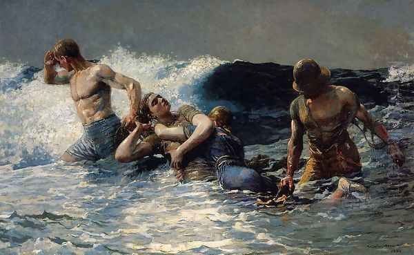 Undertow Oil Painting by Winslow Homer