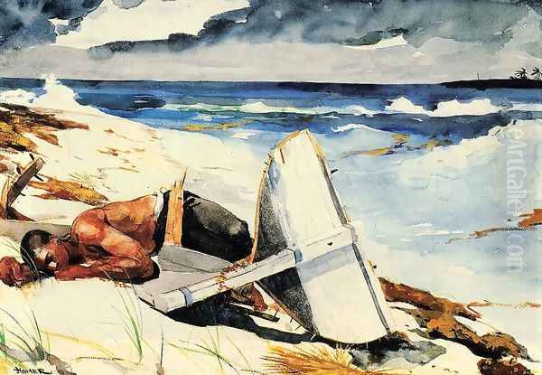 After the Hurricane Oil Painting by Winslow Homer