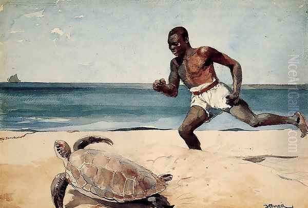 Rum Cay Oil Painting by Winslow Homer