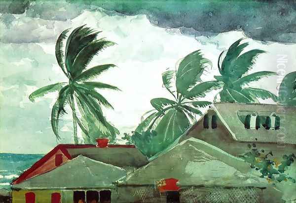 Hurricane, Bahamas Oil Painting by Winslow Homer