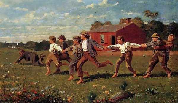 Snap the Whip Oil Painting by Winslow Homer