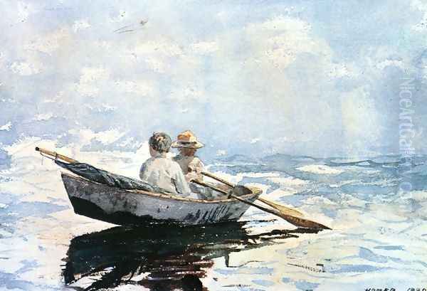 Rowboat Oil Painting by Winslow Homer