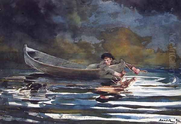 Hound and Hunter (sketch) Oil Painting by Winslow Homer