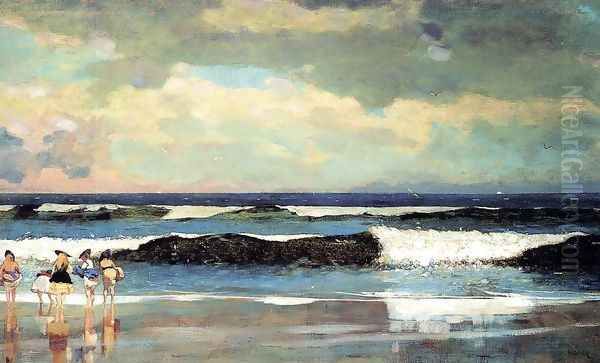 On the Beach, Long Branch, New Jersey Oil Painting by Winslow Homer