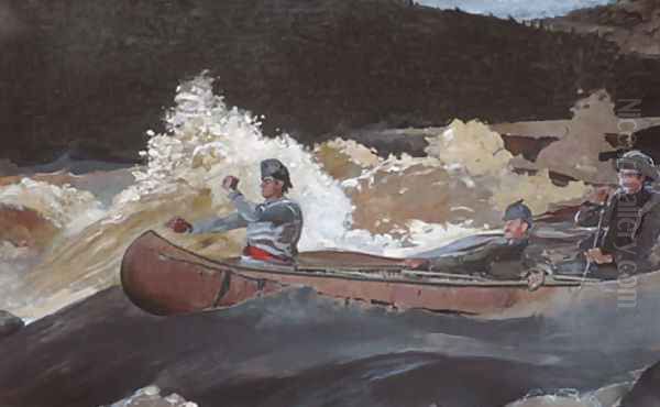 Shooting the Rapids, Saguenay River Oil Painting by Winslow Homer