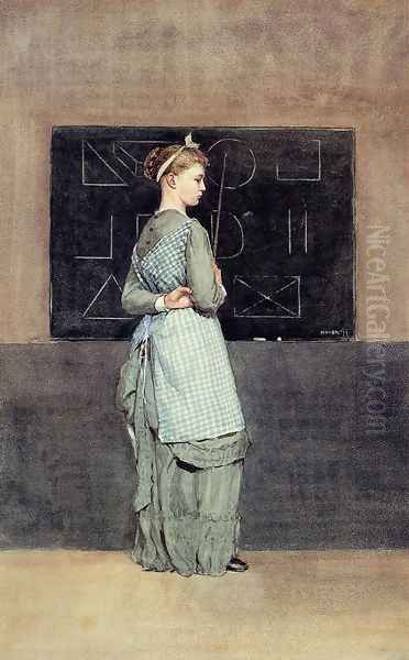 Blackboard Oil Painting by Winslow Homer