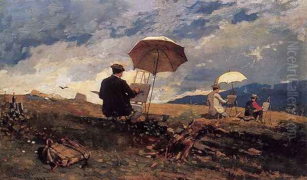 Artists Sketching in the White Mountains Oil Painting by Winslow Homer