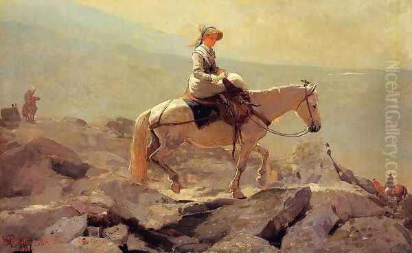 The Bridle Path, White Mountains Oil Painting by Winslow Homer