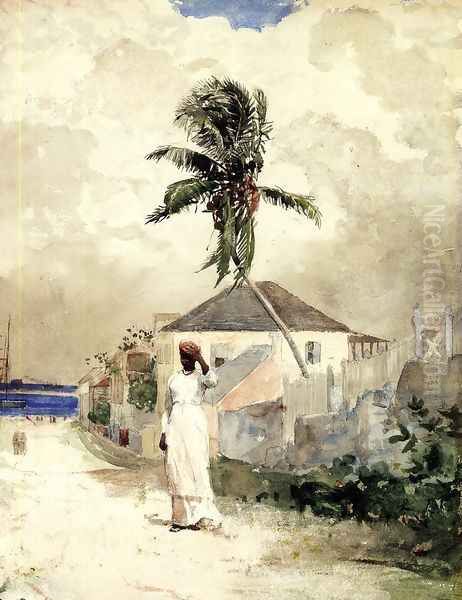 Along the Road, Bahamas Oil Painting by Winslow Homer