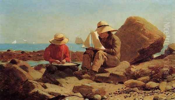 The Boat Builders Oil Painting by Winslow Homer