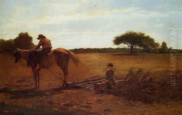 The Brush Harrow Oil Painting by Winslow Homer