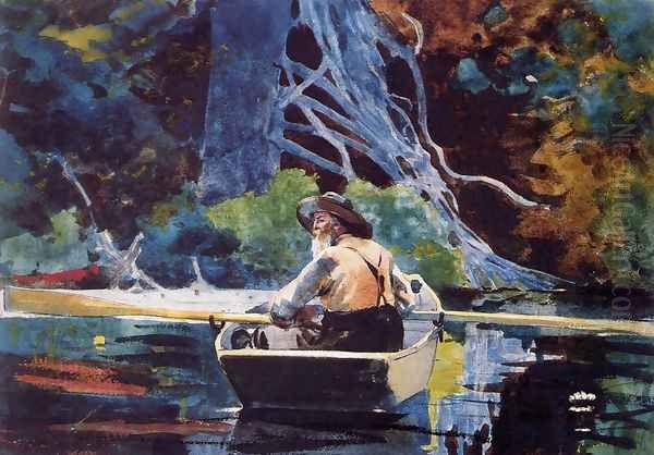 The Adirondack Guide Oil Painting by Winslow Homer