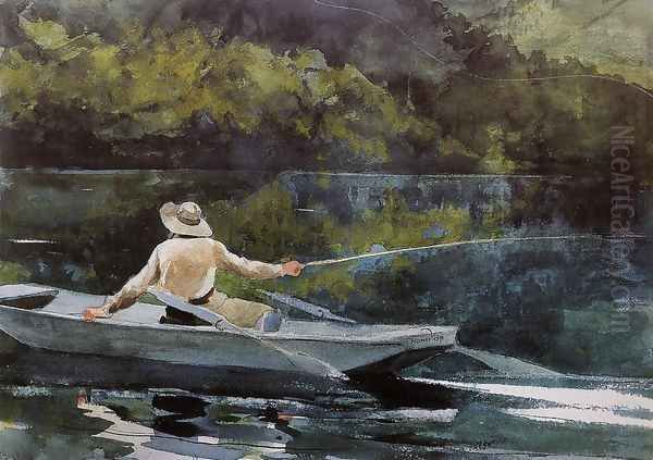 Casting the Fly Oil Painting by Winslow Homer