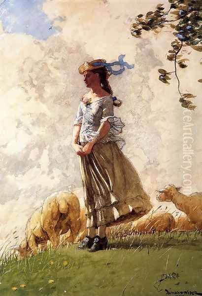 Fresh Air Oil Painting by Winslow Homer