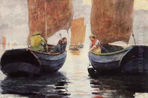 An Afterglow Oil Painting by Winslow Homer