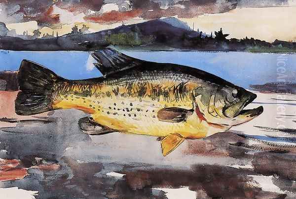 Bass Oil Painting by Winslow Homer