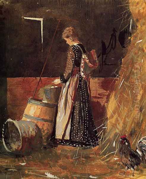 Fresh Eggs Oil Painting by Winslow Homer