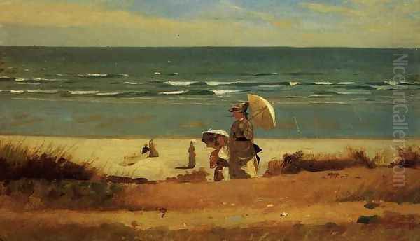 On the Beach, Marshfield Oil Painting by Winslow Homer