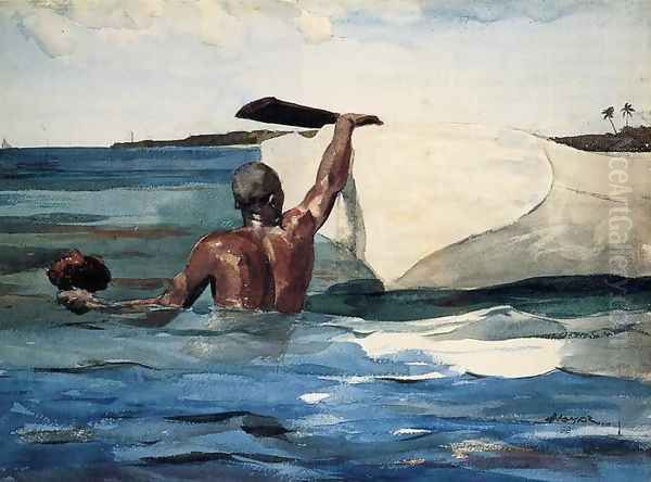 The Sponge Diver Oil Painting by Winslow Homer