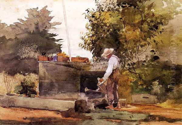 At the Well Oil Painting by Winslow Homer